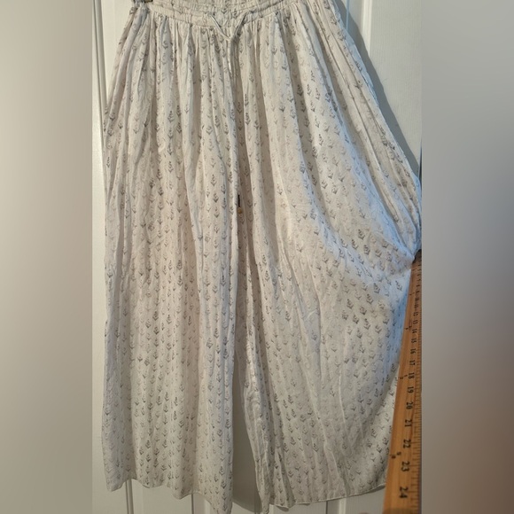 FREE PEOPLE S Intimately Cotton Wide Leg PJ Pant BAGGY Feather Weight POCKETS - Picture 13 of 16